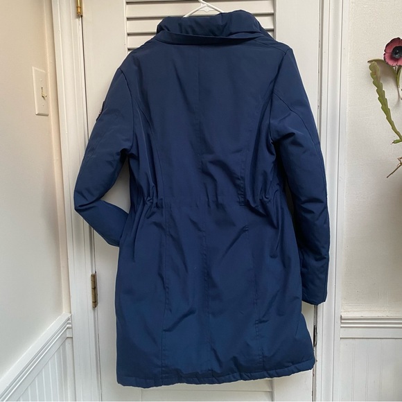 Arctic Expedition Mid Length 33” Down Parka Coat Navy XS no hood - Picture 15 of 16